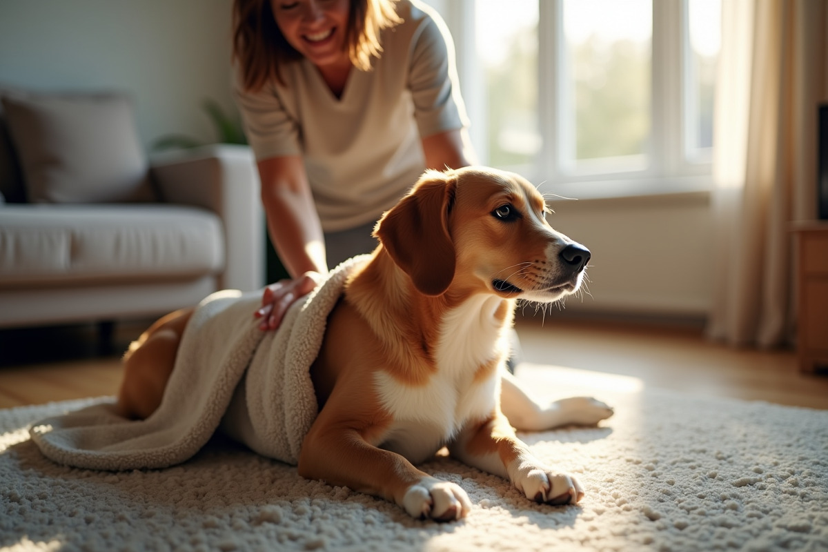 chien immobilisé